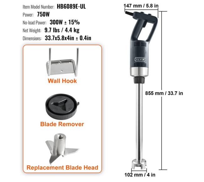 Profesionalus panardinamas trintuvas 750W6