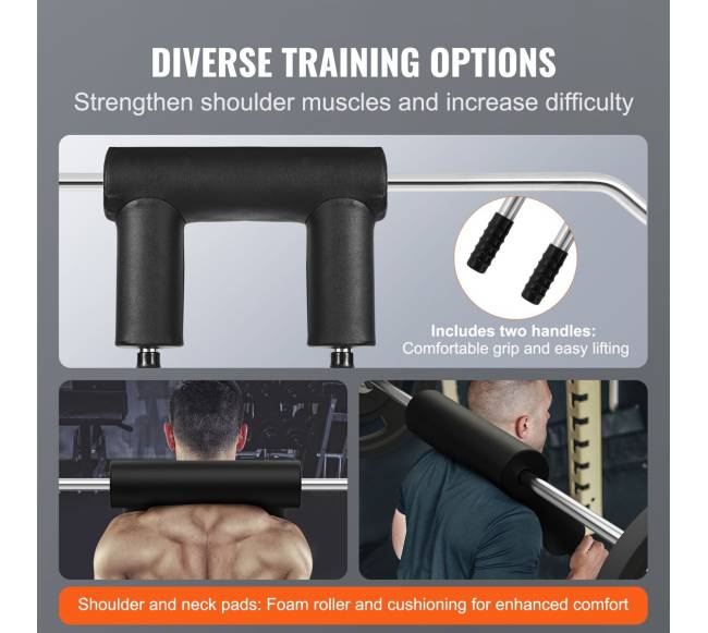 Saugos pritūpimų štanga su pečių ir rankų paminkštinimais4