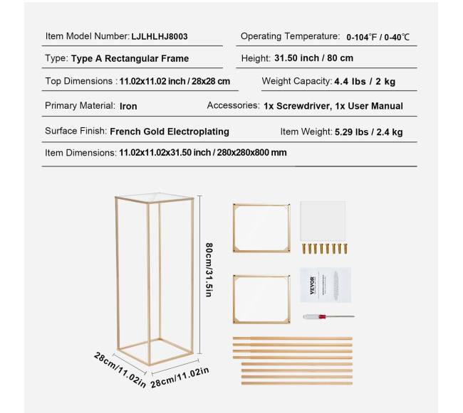vestuvių gėlių stovas su metaline vaza6