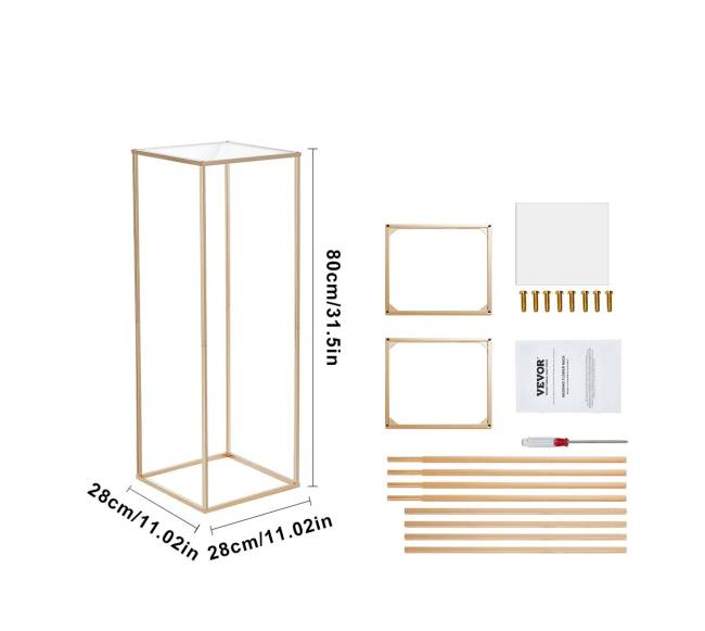 vestuvių gėlių stovas su metaline vaza8