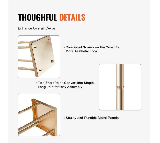 Auksinis vestuvių gėlių stovas, 80 cm aukščio3