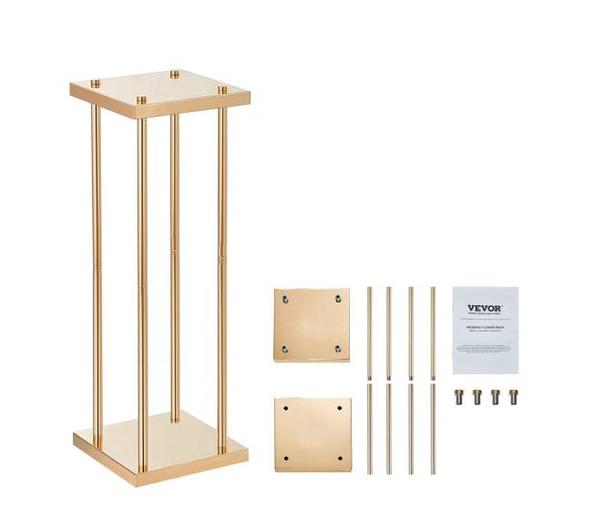 Auksinis vestuvių gėlių stovas, 80 cm aukščio8