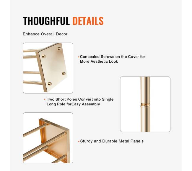 4 vnt. aukso metalo stovas gėlėms3