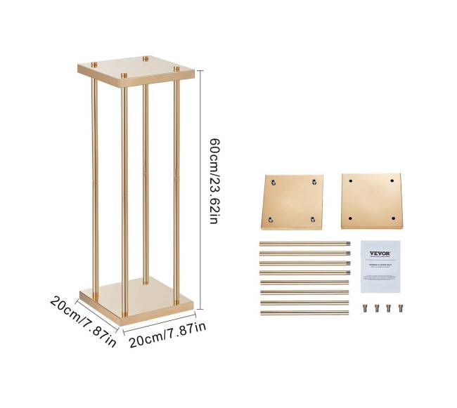 4 vnt. aukso metalo stovas gėlėms8