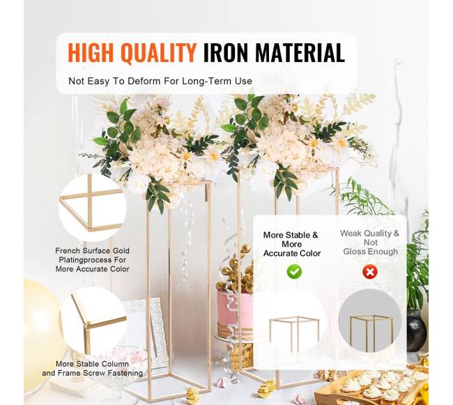 Vestuvių gėlių stovai, 80 cm aukščio (2 vnt.)2