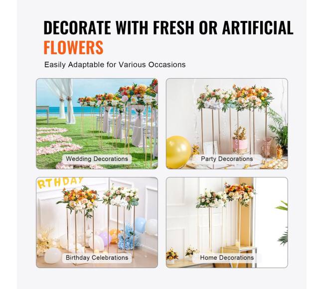 80cm aukštas vestuvių gėlių stovas5