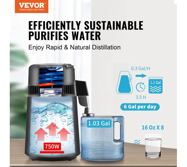 4 l vandens distiliatorius iš nerūdijančio plieno1