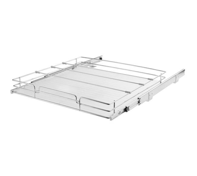 Ištraukiamas spintelių organizatorius iš chromuoto plieno8