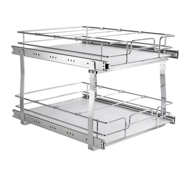 Dvigubas ištraukiamas spintos organizatorius 48x51 cm0