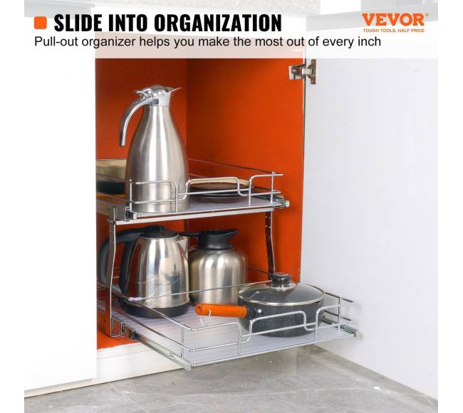 Dvigubas ištraukiamas spintos organizatorius 48x51 cm1