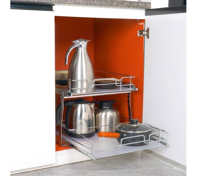 Dvigubas ištraukiamas spintos organizatorius 48x51 cm6