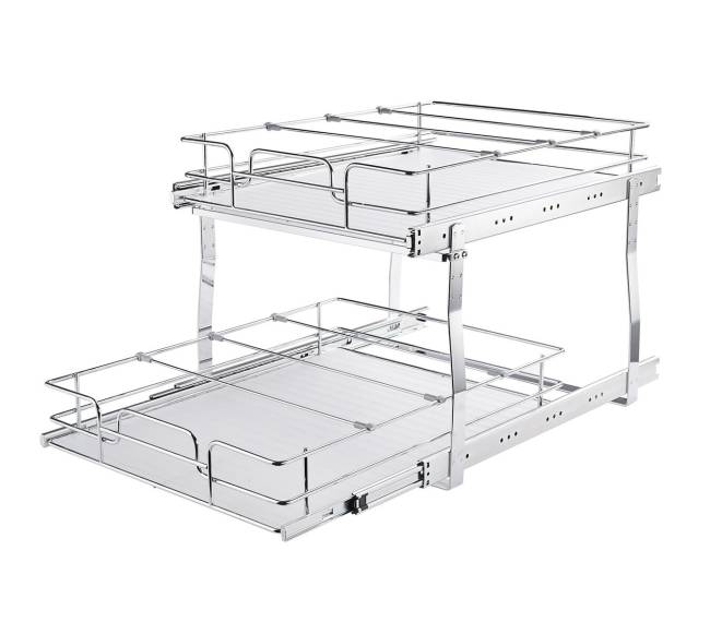 Dvigubas ištraukiamas spintos organizatorius 48x51 cm8