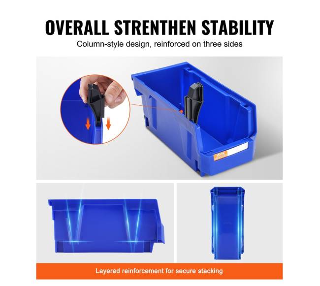 Plastikinė laikymo dėžė, 12 vnt., mėlynaraudona3