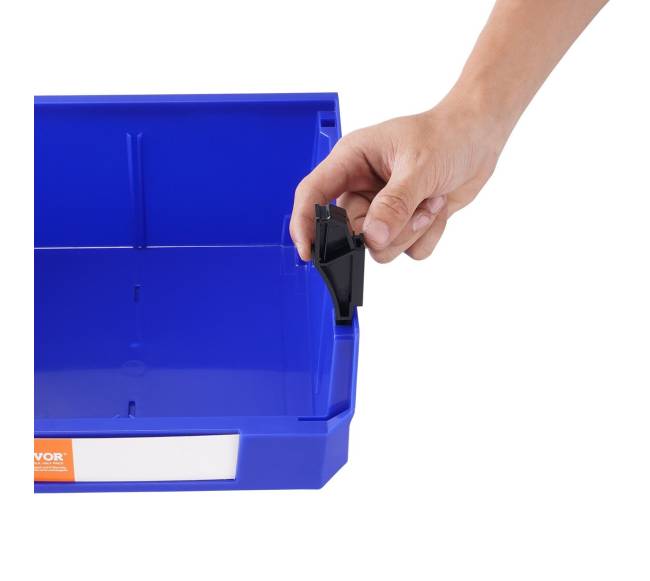 Plastikinė saugojimo dėžė, kabinama ir sukraunama, mėlynaraudona, 6 vnt.9