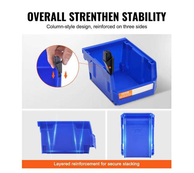 Plastikinės konteineriai daiktų laikymui, 24 vienetai3