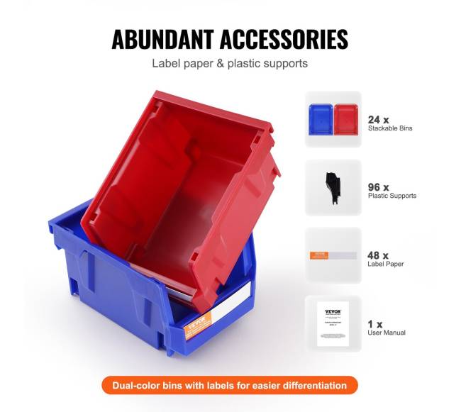 Plastikinės konteineriai daiktų laikymui, 24 vienetai4