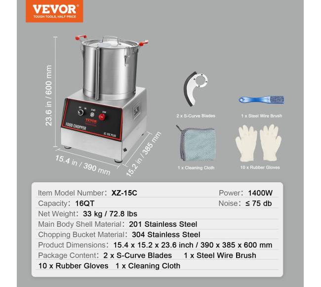 Maisto procesorius daržovių smulkintuvas 1400W6