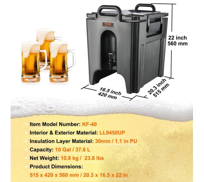 Terminis gėrimų dozatorius, 37,6 L6