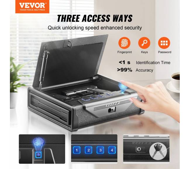 Pistolių seifas su biometriniu užraktu1