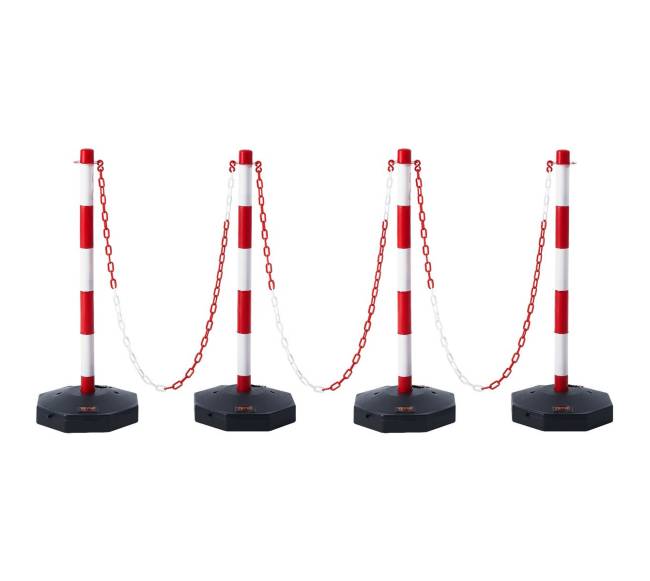 Reguliuojami saugos stulpeliai su grandine, 4 vnt.0