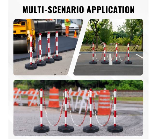 Reguliuojami saugos stulpeliai su grandine, 4 vnt.5