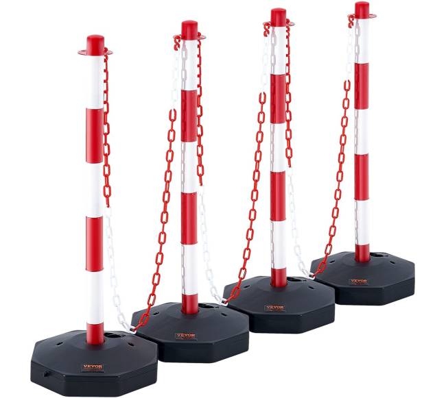 Reguliuojami saugos stulpeliai su grandine, 4 vnt.9