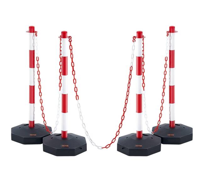 Reguliuojami saugos stulpeliai su grandine, 4 vnt.10