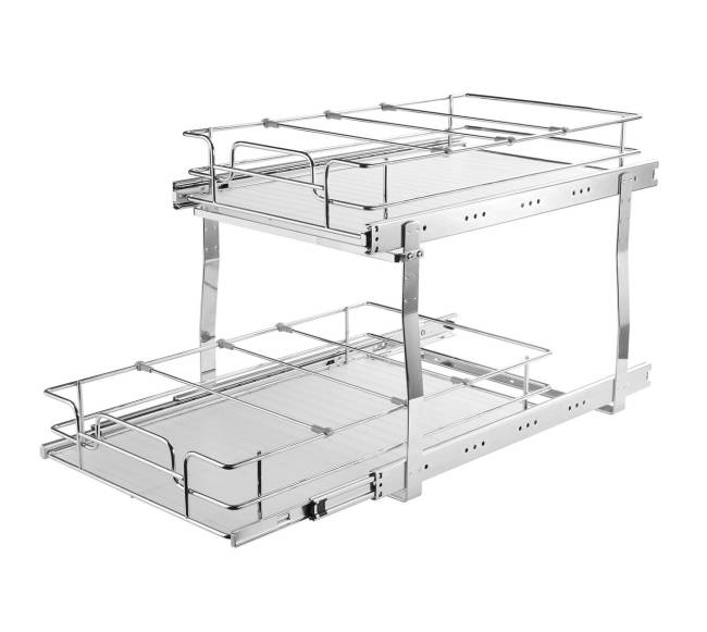 2 aukštų ištraukiamas spintelių organizatorius9