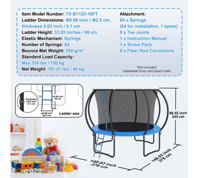 Lauko batutas su apsauginiu tinklu vaikams6