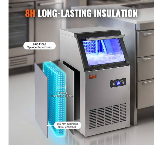 Komercinis ledo gamintojas laisvai pastatomas aparatas4