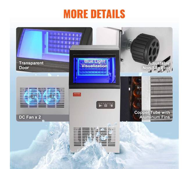 Komercinis ledo gamintojas laisvai pastatomas aparatas5