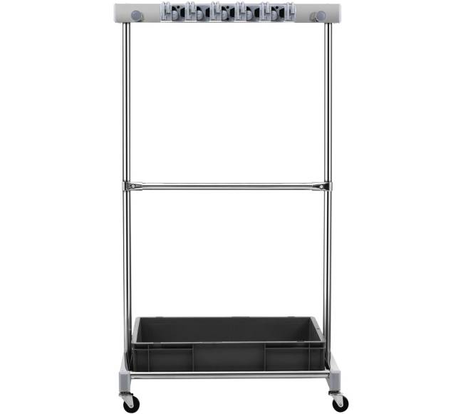 Sodo įrankių stovas su 10 vietų ir kabliais0