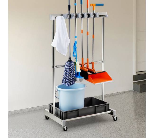 Sodo įrankių stovas su 10 vietų ir kabliais7