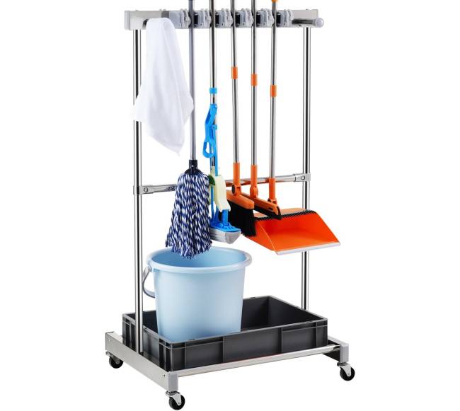 Sodo įrankių stovas su 10 vietų ir kabliais10