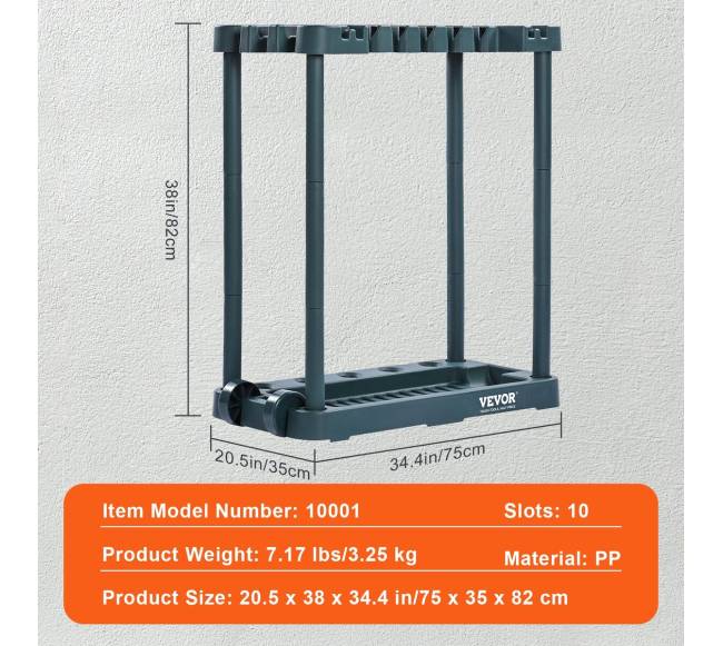 Sodo įrankių organizatorius su 10 lizdų6