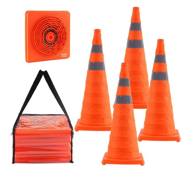 Sulankstomi saugumo kūgiai 4 vnt. rinkinys0