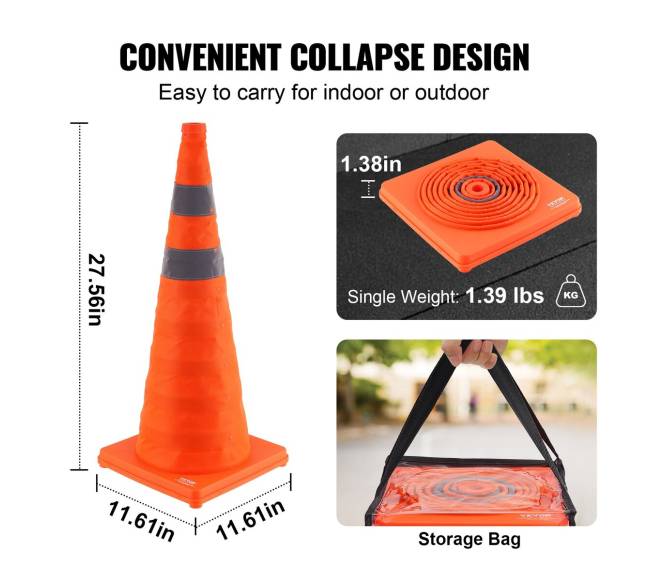 Sulankstomi saugumo kūgiai 4 vnt. rinkinys2