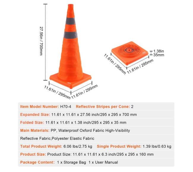Sulankstomi saugumo kūgiai 4 vnt. rinkinys6