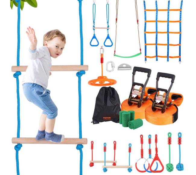 Nindzių kliūčių ruožas vaikams lauke 19.8 m0