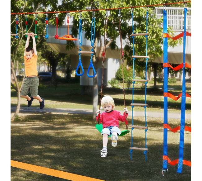 Nindzių kliūčių ruožas vaikams lauke 19.8 m7