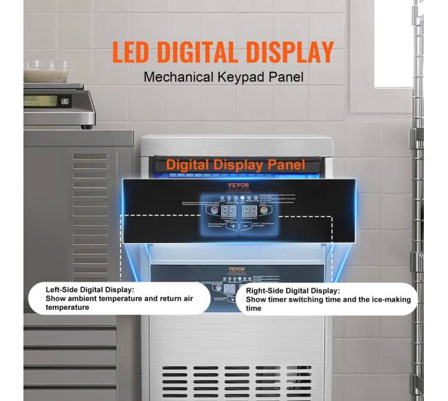 Komercinė ledo gaminimo mašina su spintele2