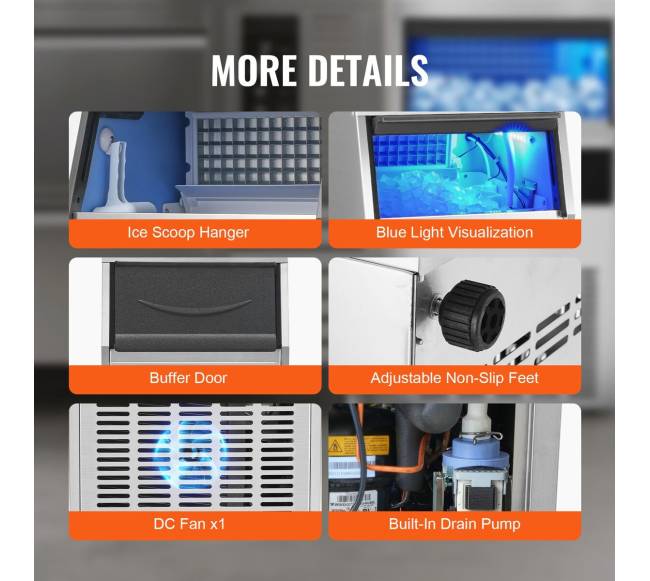 Komercinė ledo gaminimo mašina su spintele5