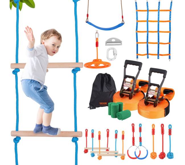Nindzių kliūčių ruožas vaikams su slackline0