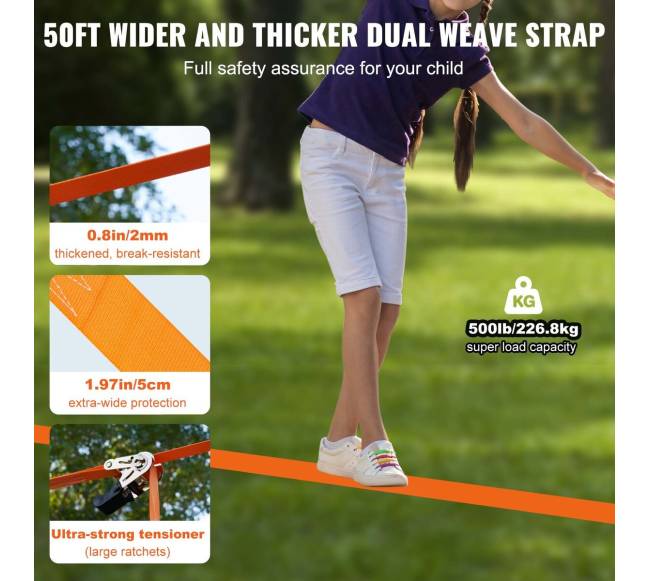 Nindzių kliūčių trasa vaikams 15,24 m ilgio2