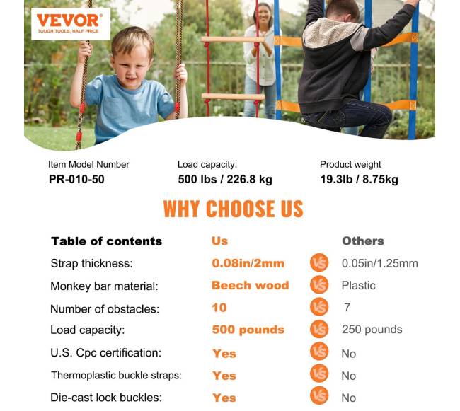 Nindzių kliūčių trasa vaikams 15,24 m ilgio6