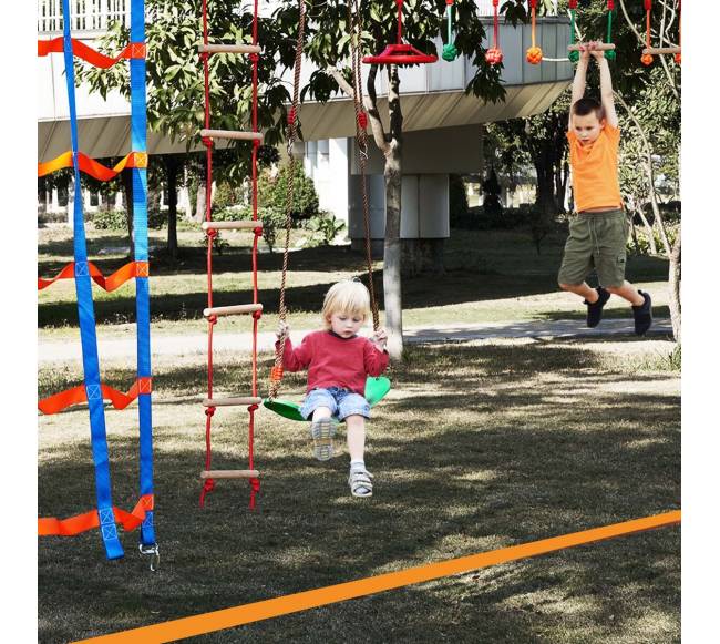 Nindzių kliūčių trasa vaikams 15,24 m ilgio7