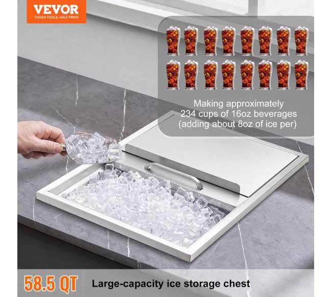 Integruota ledo dėžė 61 cm x 46 cm x 33 cm1