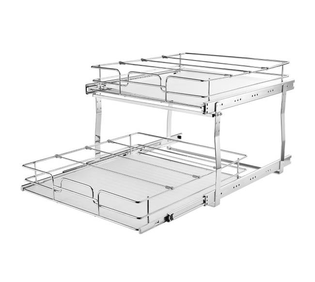 Dviejų lygių ištraukiamas spintos organizatorius8