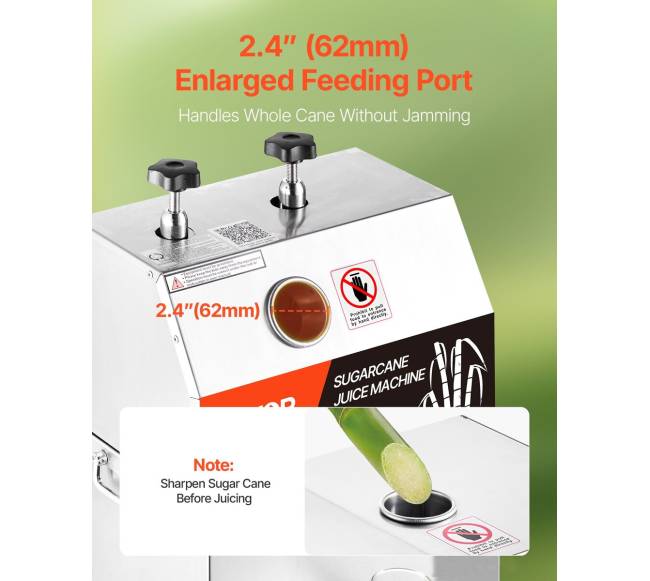 750W elektrinis cukranendrių sulčiaspaudė2