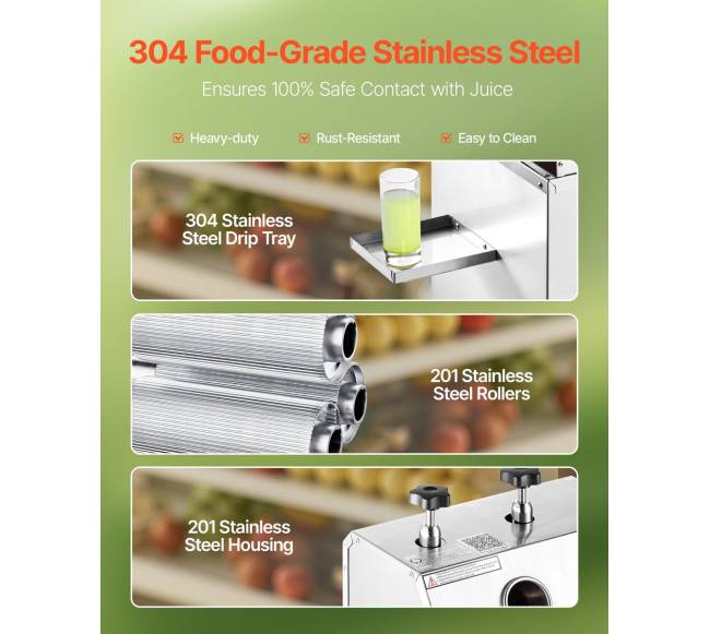 750W elektrinis cukranendrių sulčiaspaudė3